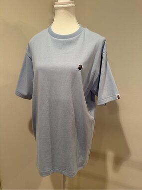 Men’s/Women’s/Unisex Baby Blue A Bathing Ape Designer Short Sleeve Tee